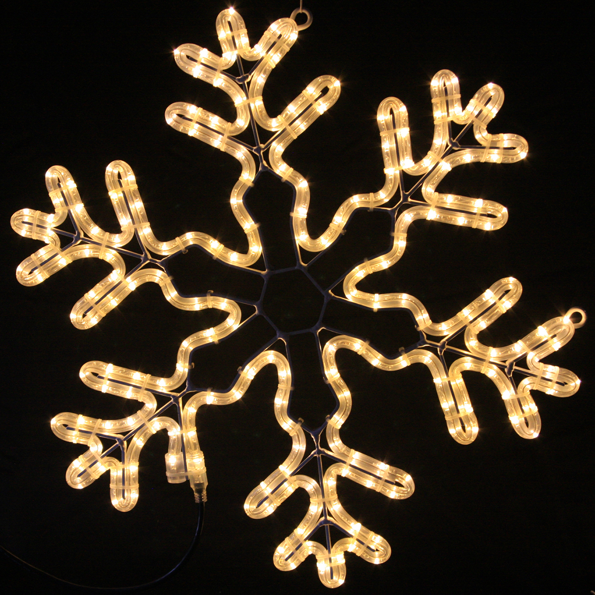 LED Lit Warm White Snowflakes