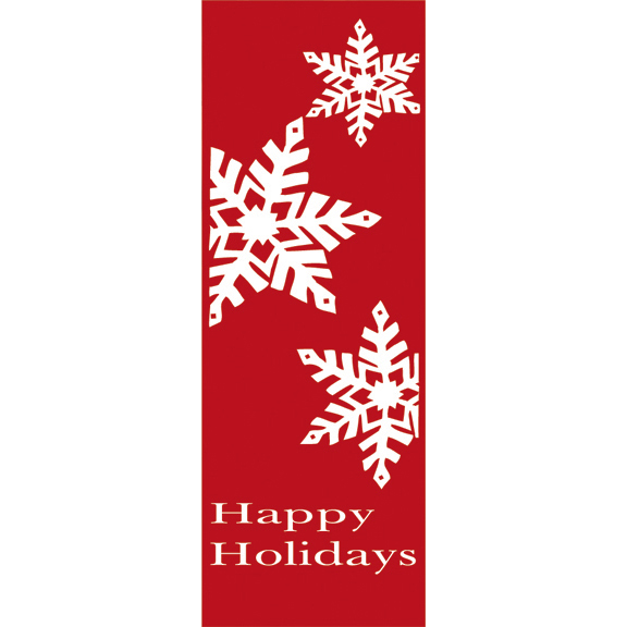 Snowflakes Happy Holidays Banner