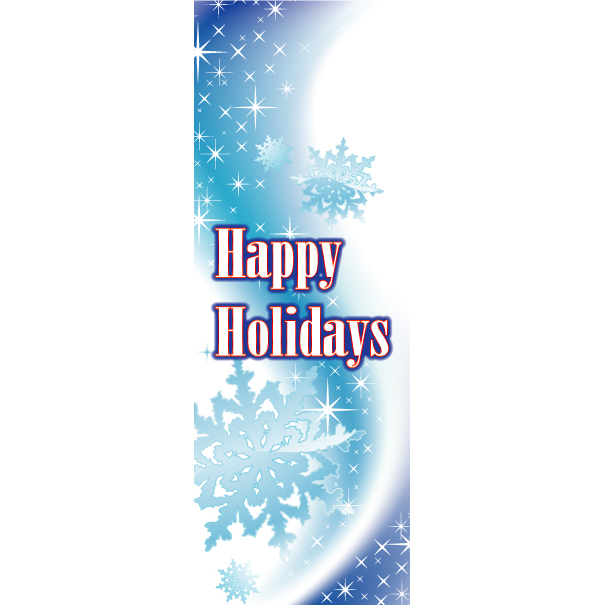 Happy Holidays Snowflake Banner