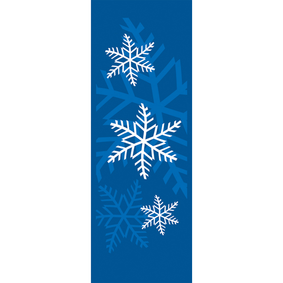 Snowflakes Pole Banner