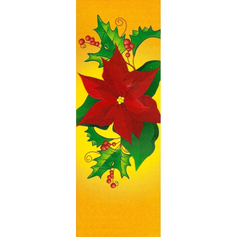 Poinsettia On Gold Banner