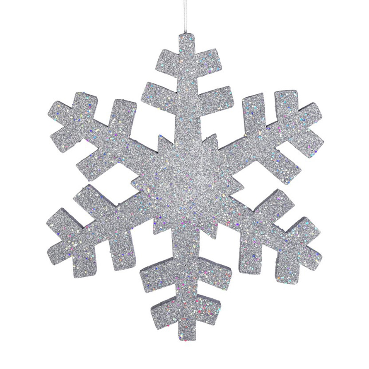 Silver White Glitter Snowflakes